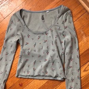long sleeve green top